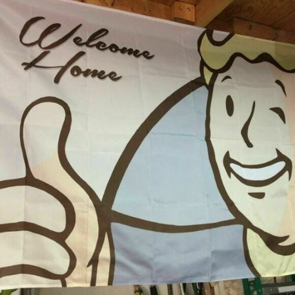 Fallout 4 PIP-Boy 5ft Flag Banner Poster Welcome Home
